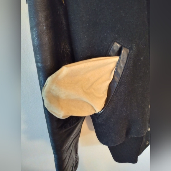 【Rare】70s vintage Shanter Sportswear/stadium leatherJackets/Embroidered logo - Picture 8 of 13